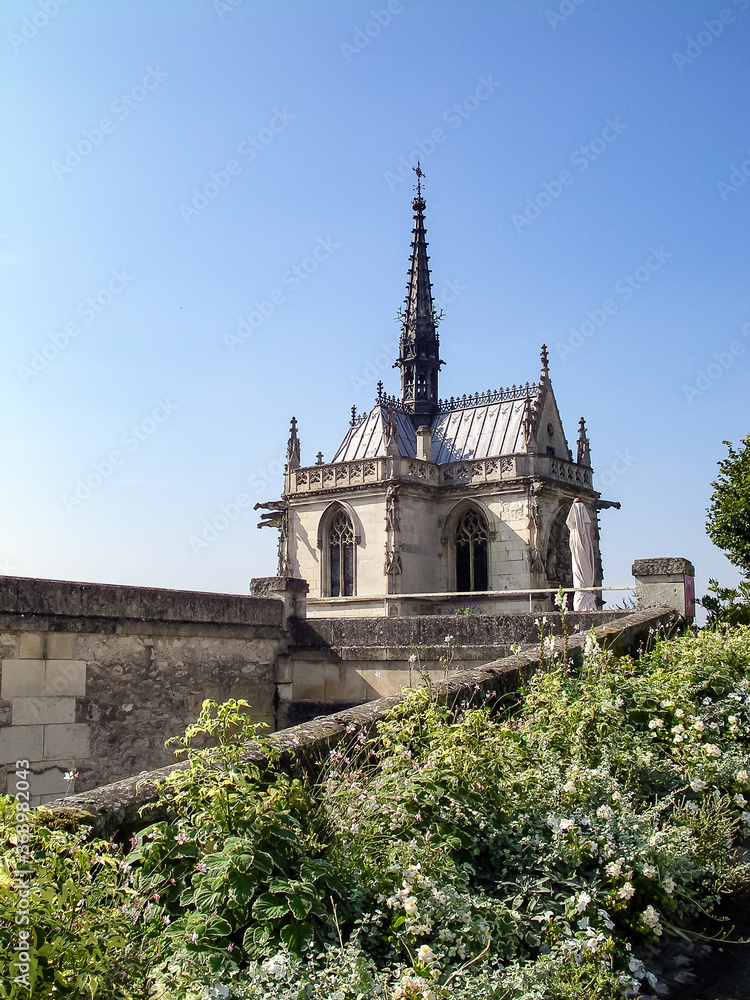 The chapel of Saint-Hubert - burial of Leonardo da Vinci, Amboise, France The chapel of Saint-Hubert - burial of Leonardo da Vinci, Amboise, France