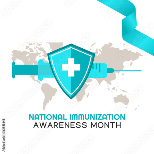 National Immunization Awareness Month Vector Illustration