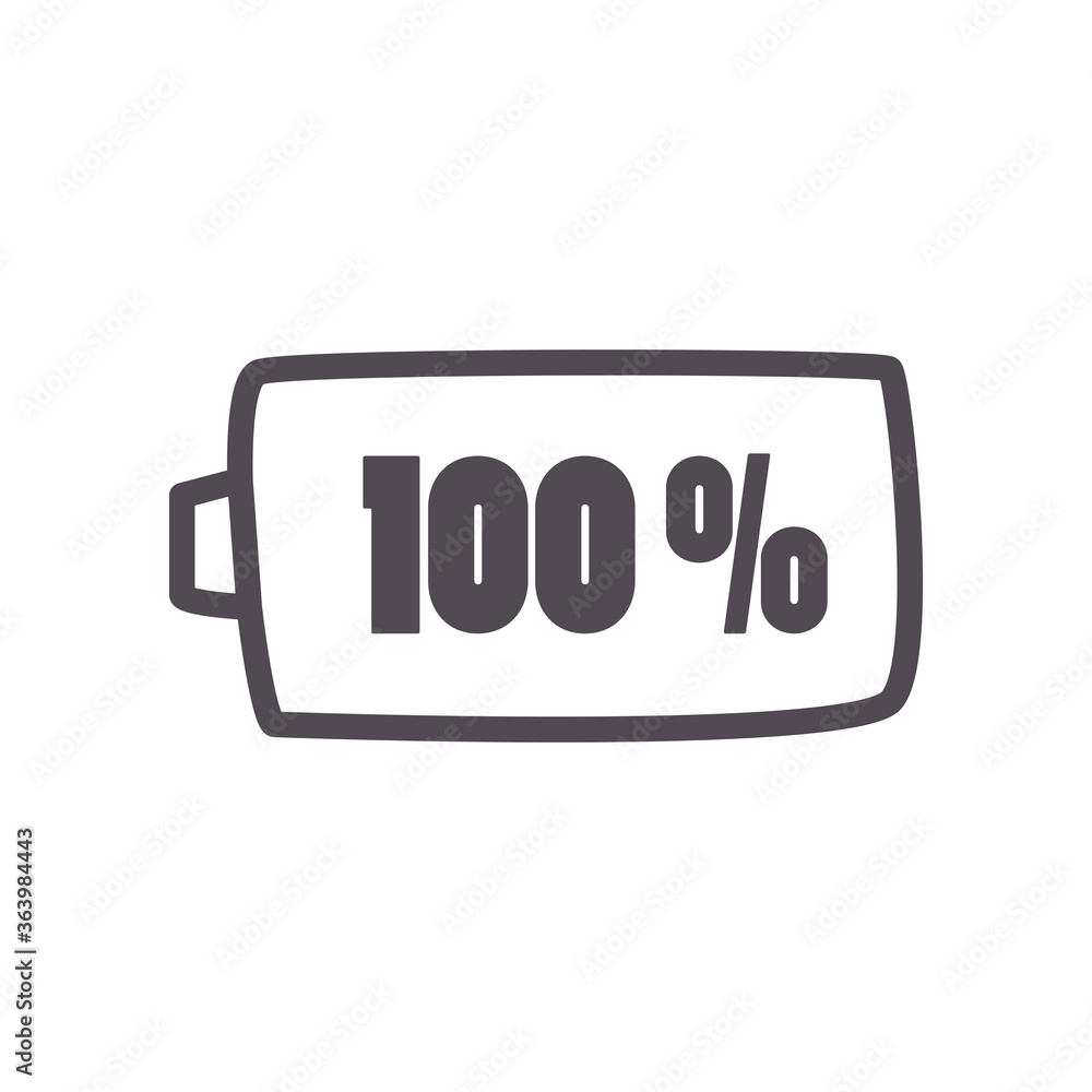 full battery line style icon vector design full battery line style icon vector design