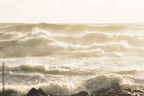waves on the beach