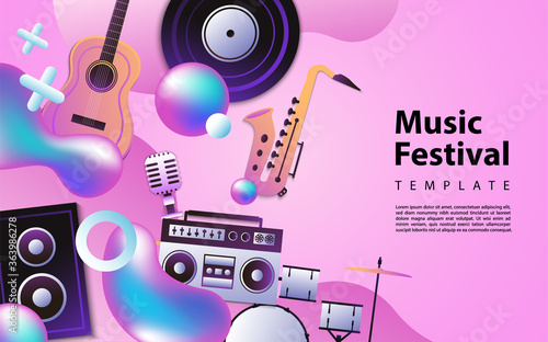 Creative modern background design based music theme style.