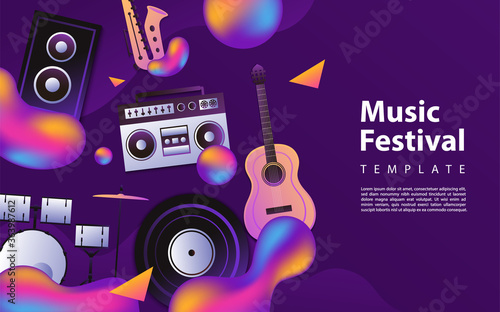 Creative modern background design based music theme style.