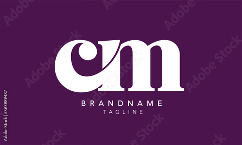 Alphabet letters Initials Monogram logo CM, MC, C and M