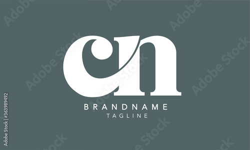 Alphabet letters Initials Monogram logo CN, NC, C and N