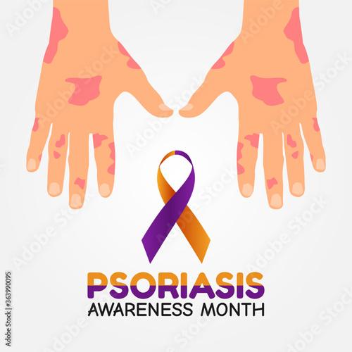 Psoriasis Awareness Month Vector Illustration