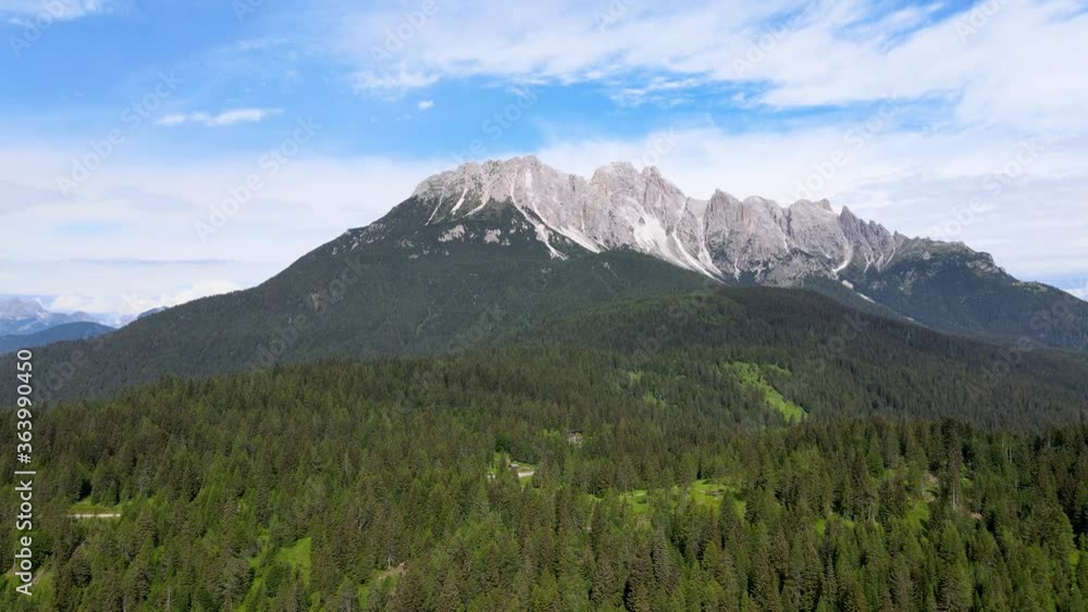 Alpin landscape with beautiful mountains in summertime, view from drone Alpin landscape with beautiful mountains in summertime, view from drone