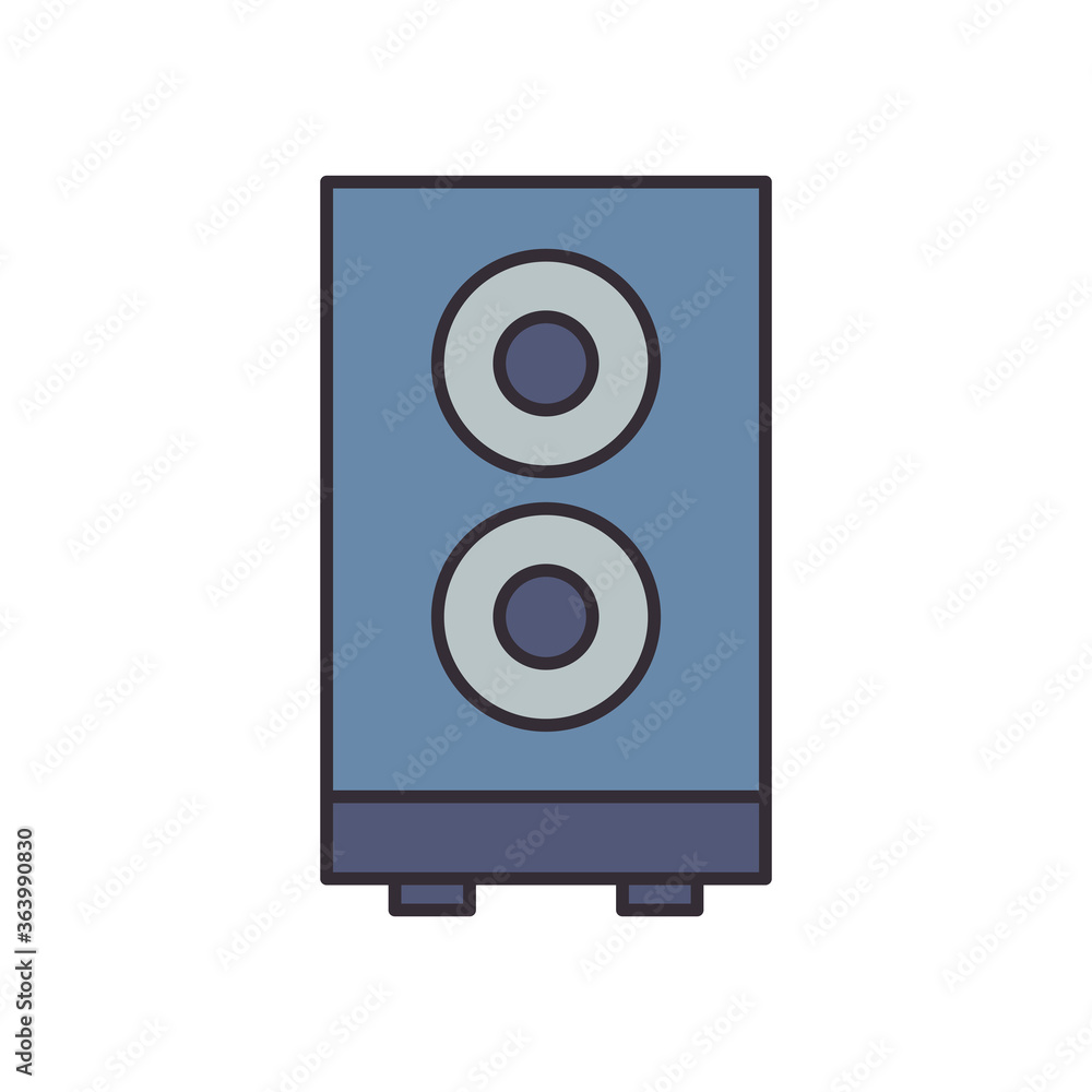 speaker line and fill style icon vector design speaker line and fill style icon vector design