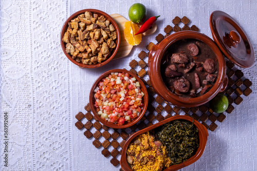Feijoada, the Brazilian cuisine tradition with space for text © Murilo
