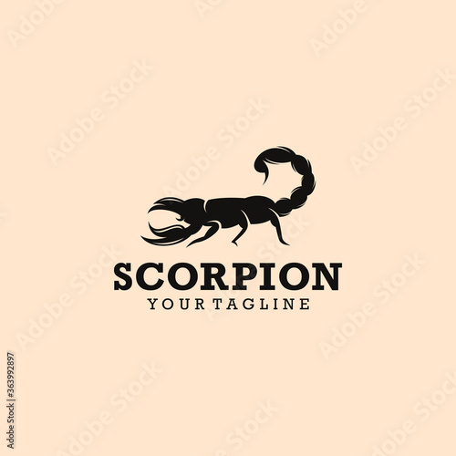 Scorpion logo design template vector Illlustration