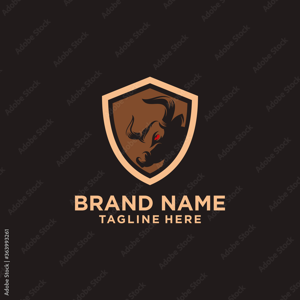 Bull head mascot. Vector illustration for use as print, poster, sticker, logo, tattoo, emblem and other. Bull head mascot. Vector illustration for use as print, poster, sticker, logo, tattoo, emblem and other.