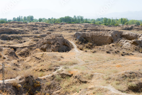 Remains of Ancient Panjakent. a famous Historic site in Panjakent, Tajikistan.