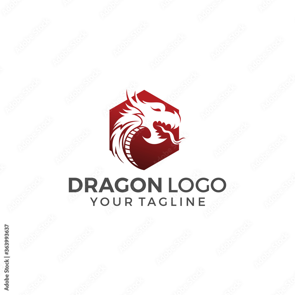 Dragon Logo Design Vector Illustration Dragon Logo Design Vector Illustration