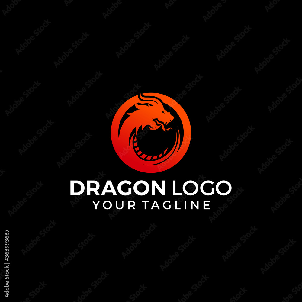 Dragon Logo Design Vector Illustration Dragon Logo Design Vector Illustration