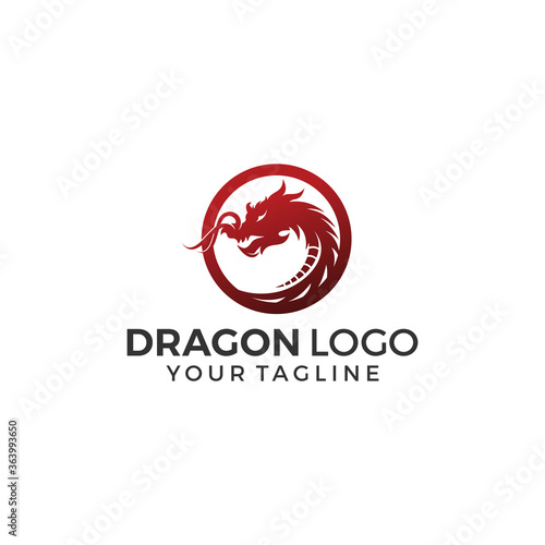 Dragon Logo Design Vector Illustration