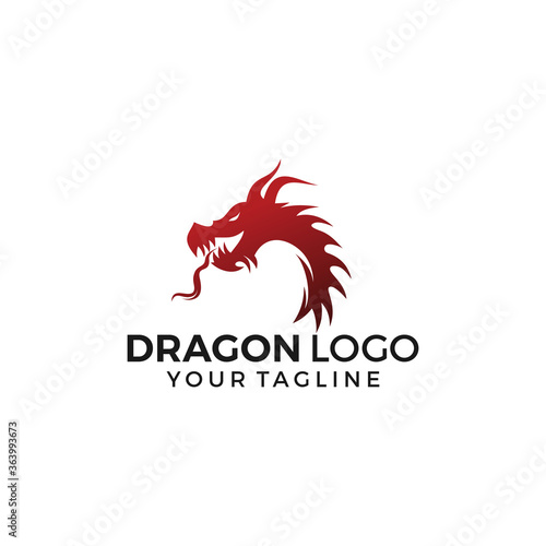 Dragon Logo Design Vector Illustration