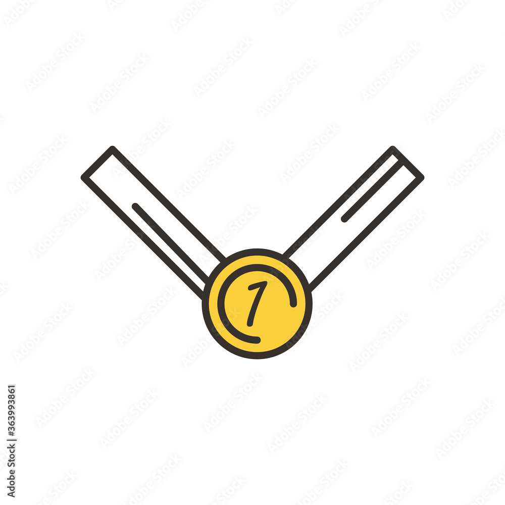 medal line and fill style icon vector design medal line and fill style icon vector design