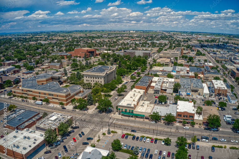 Aerial View of Greeley Colorado during Summer Stock Photo Adobe Stock