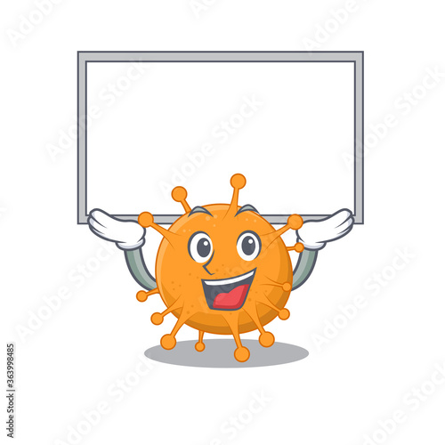 Caricature character of anaplasma succeed lift up a board