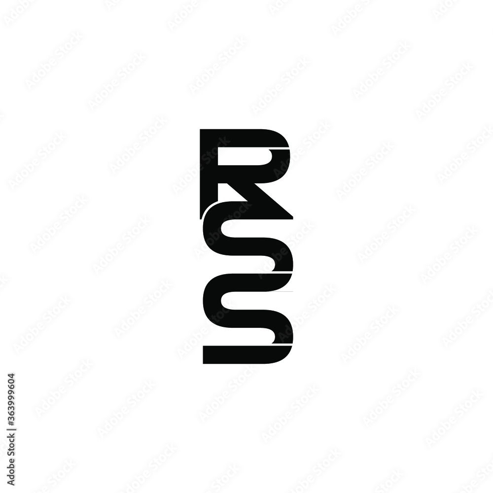 rss letter original monogram logo design rss letter original monogram logo design