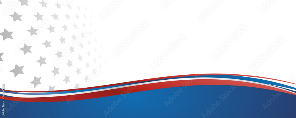 Εκτύπωση καμβά Independence day abstract background with elements of the american flag in red a