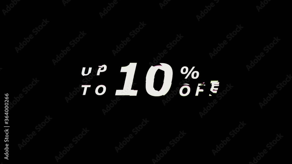 Sale promotion message with glitch effect animation for sale promotion advertising Sale promotion message with glitch effect animation for sale promotion advertising