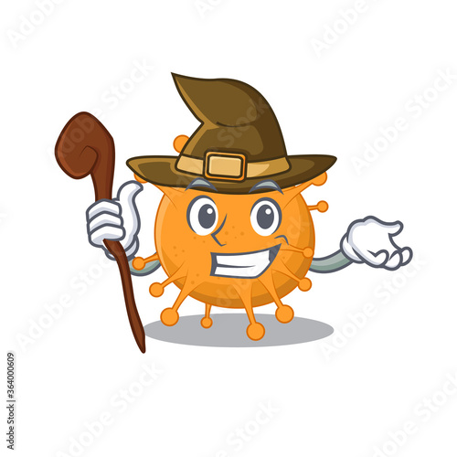 Anaplasma funny but sneaky witch cartoon character design