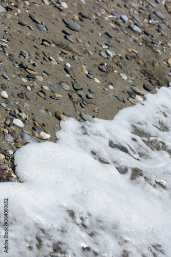 Beach waves macro background peristeres crete island covid-19 season modern high quality prints photo