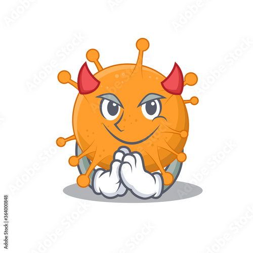 Anaplasma clothed as devil cartoon character design concept