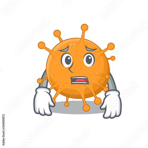 Cartoon design style of anaplasma having worried face