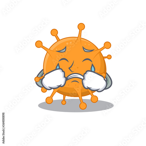 Caricature design of anaplasma having a sad face photo