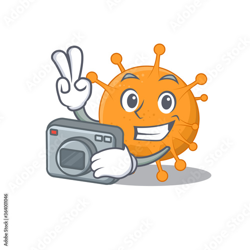 a professional photographer anaplasma cartoon picture working with camera