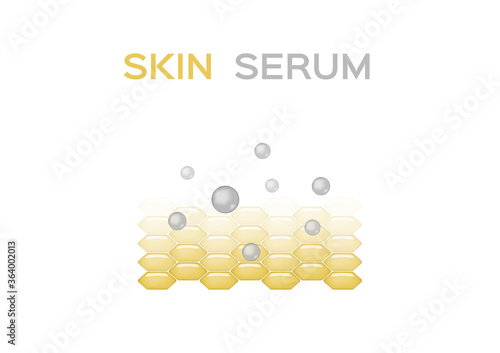 skin serum vector / collagen and moisturizer / pink grey on white
