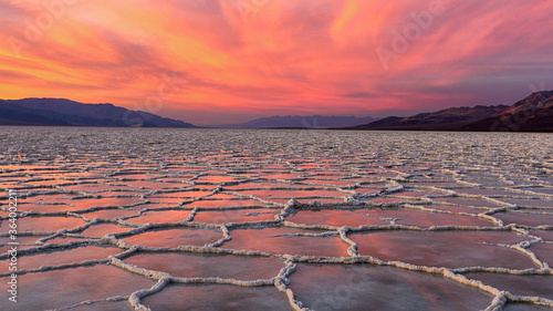 Sunset over Badwater Basin