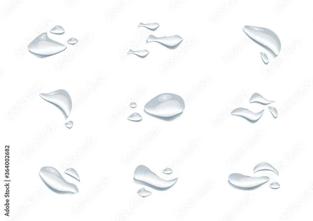 Naklejka premium realistic water drop vectors isolated on white background ep38
