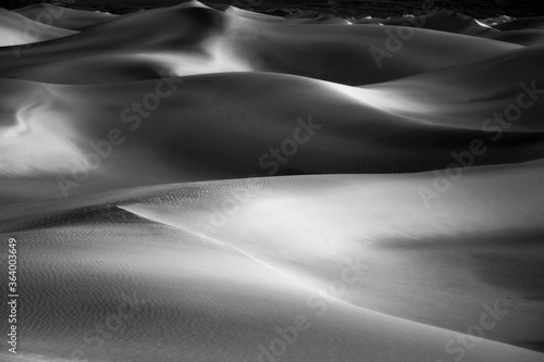 Fototapeta Naklejka Na Ścianę i Meble -  Sand Dunes, Death Valley, Black and White