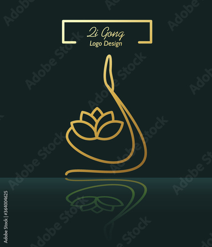 Qi gong golden flower logo