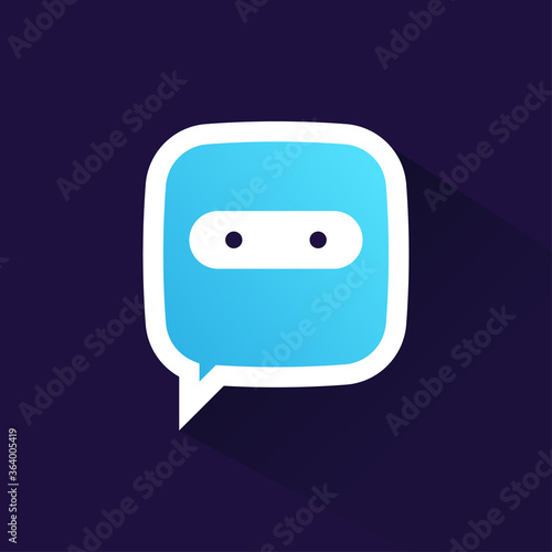vector of chatbot/bubble chat/ninja chat logo template.