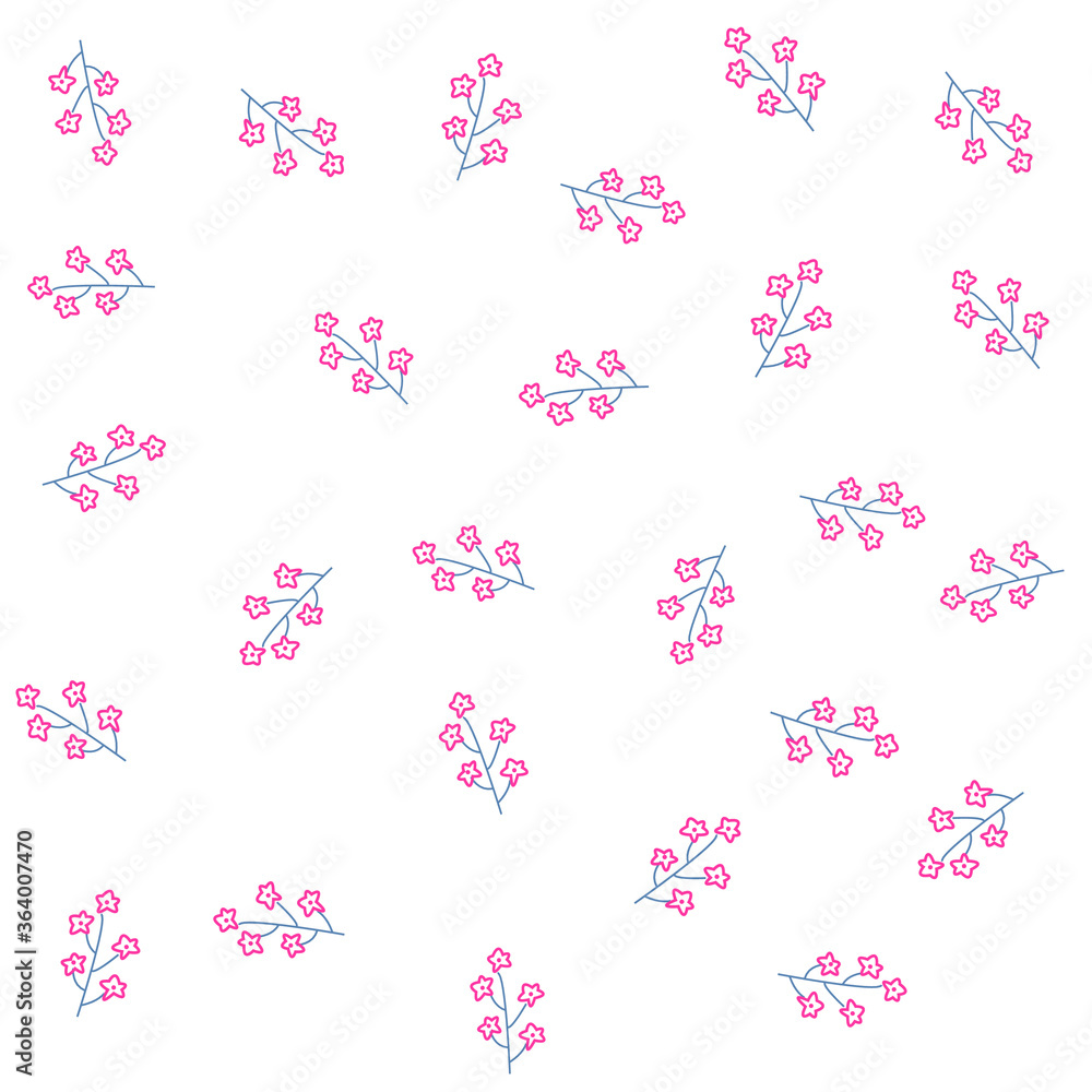 Seamless Vector Floral pattern design. Small flowers pink, for fabric, textile, gift wrapping, wall paper isolated Seamless Vector Floral pattern design. Small flowers pink, for fabric, textile, gift wrapping, wall paper isolated