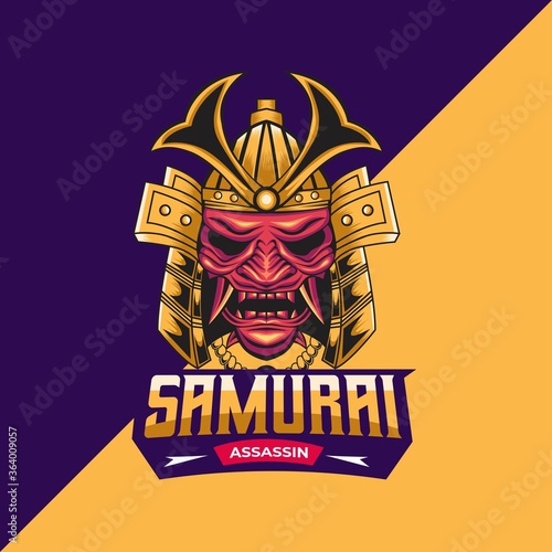 Illustration Vector Graphic of Samurai Assassin. Perfect for mascot logo, t-shirt design, merchandise