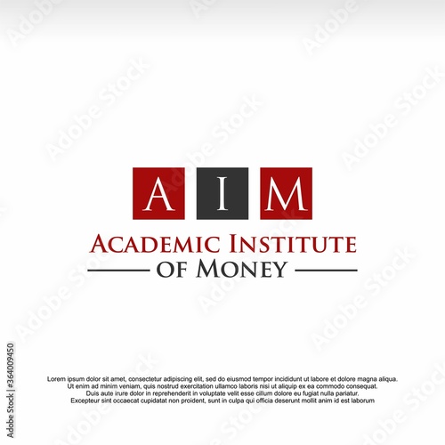 initial letter a i m logo vector