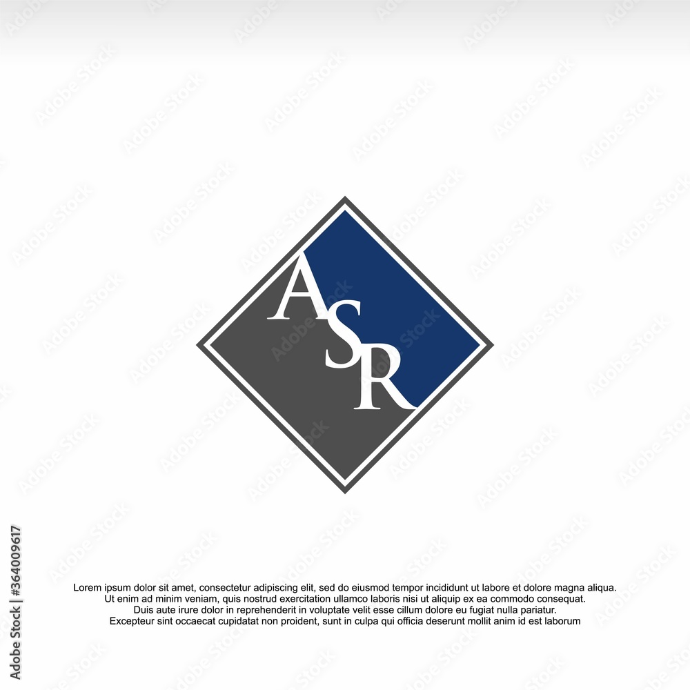 initial letter a,s&r logo vector