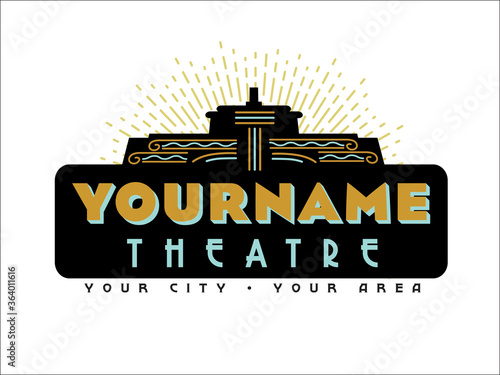 An Art Deco Style Marquee Logo for a Theatre Company or Theatre Building