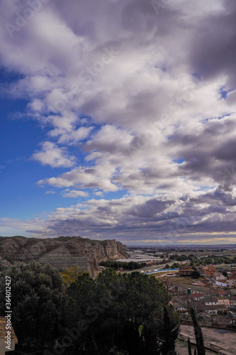 Clouds in Dramatic dark sky. Cloudy sky background.Spain