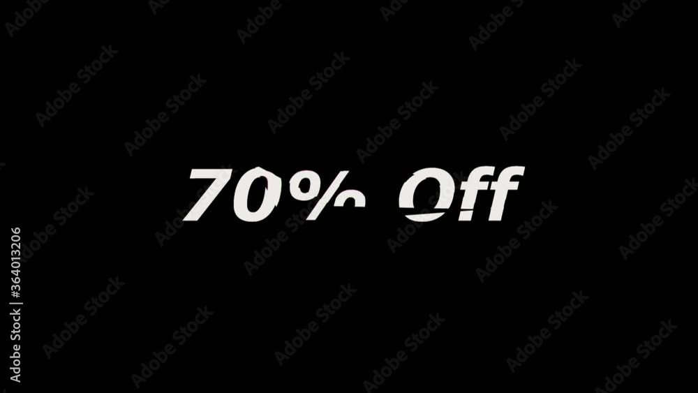 Sale promotion message with glitch effect animation for sale promotion advertising Sale promotion message with glitch effect animation for sale promotion advertising