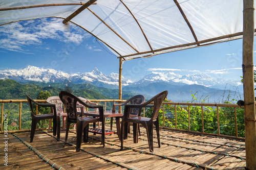 Pokhara City and Annapurna Range photo