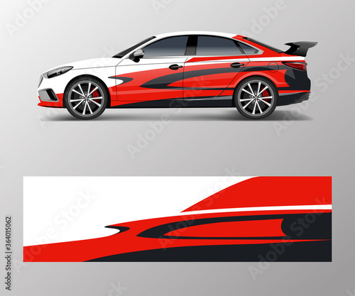 modern racing car wrap strip for racing sport car design. © Saiful