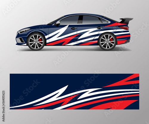 Racing car wrap design. wrap design for custom sport car.