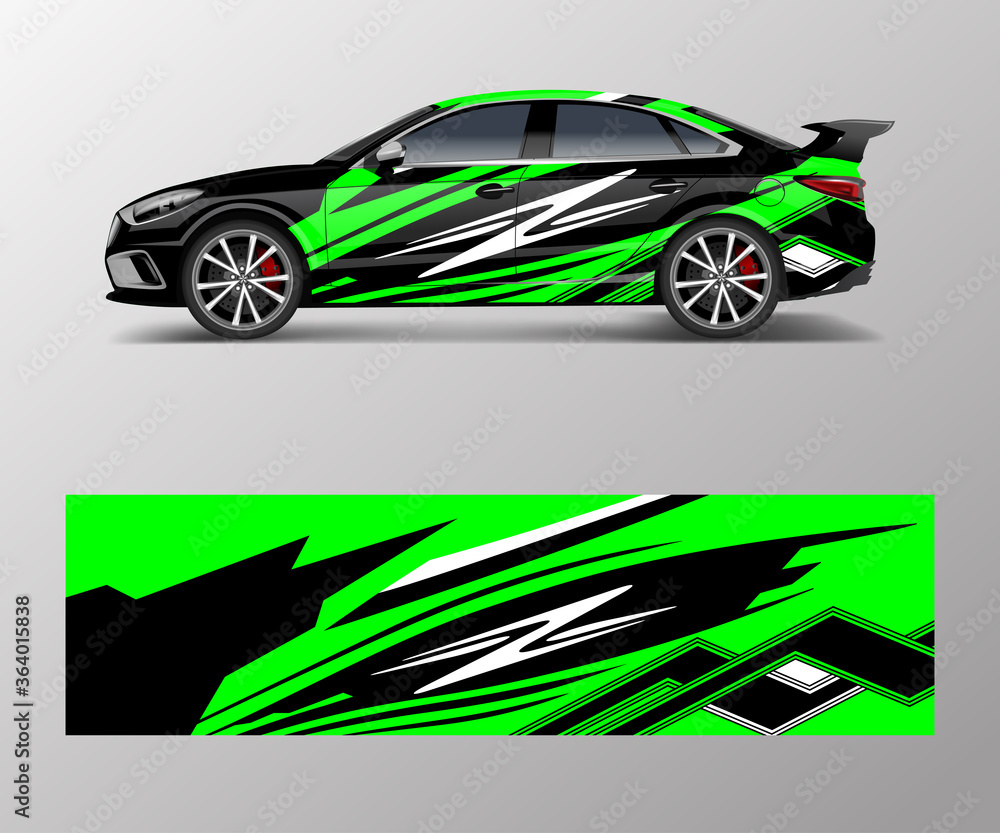 Obraz premium Sport car racing wrap design. vector design. abstract Racing graphic vector for sport car wrap design