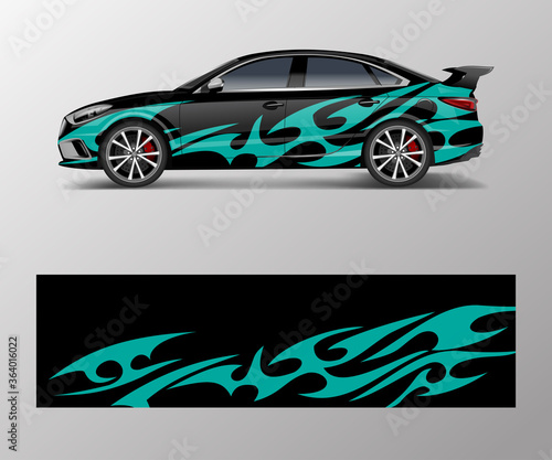 modern stripe for racing car wrap, sticker, and decal design vector.