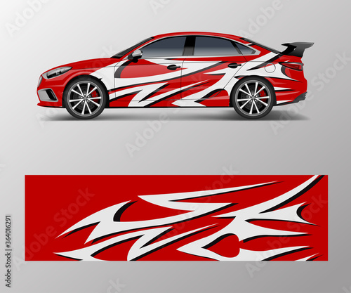 Racing car wrap design. wrap design for custom sport car.